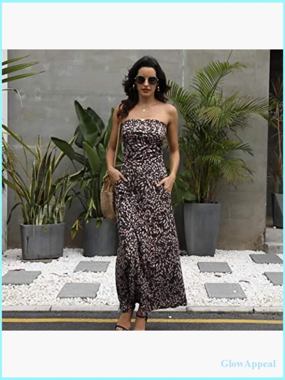 Strapless Bandeau Maxi Dress with Pockets - Picture 5 of 5